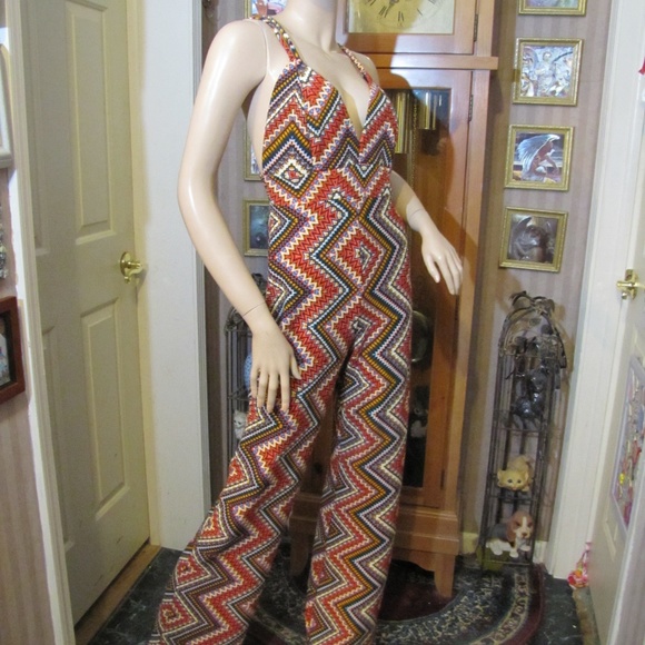 Privy Red, Yellow & Black Jumpsuit size L - Picture 4 of 8